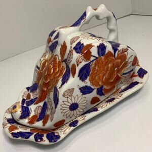 WOW! Gorgeous Antique IMARI Cheese Dish with Lid From The Estate Of A Duchess!